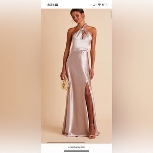 Birdy Grey Monica Shiny Satin Dress - Taupe
